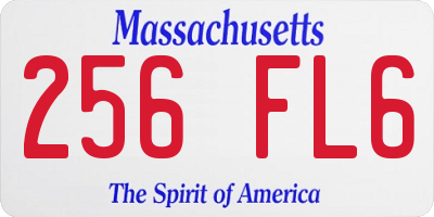 MA license plate 256FL6