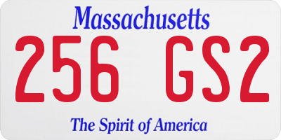 MA license plate 256GS2
