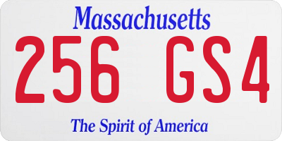MA license plate 256GS4