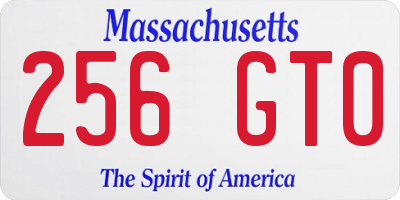MA license plate 256GT0