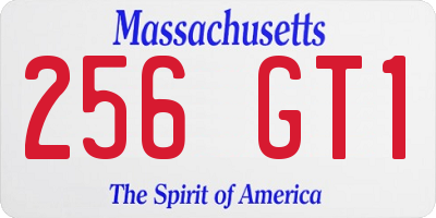 MA license plate 256GT1