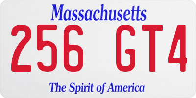 MA license plate 256GT4