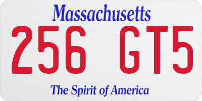 MA license plate 256GT5