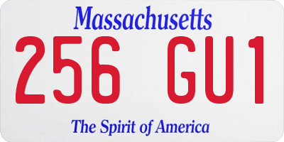 MA license plate 256GU1