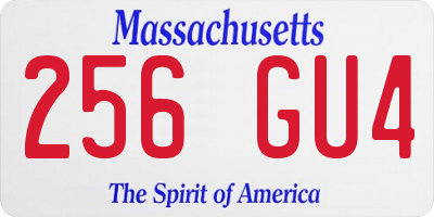 MA license plate 256GU4