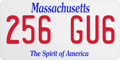 MA license plate 256GU6