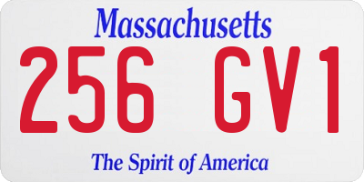 MA license plate 256GV1