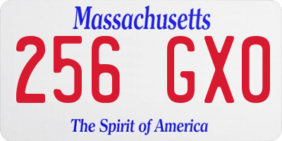 MA license plate 256GX0