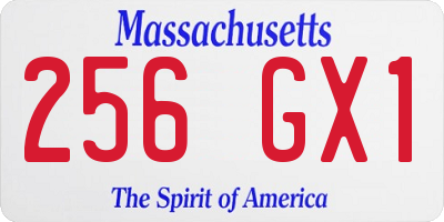 MA license plate 256GX1
