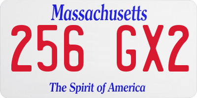 MA license plate 256GX2