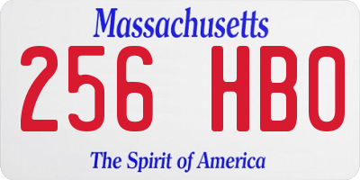 MA license plate 256HB0