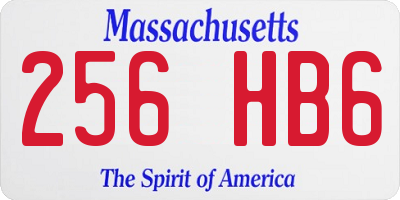 MA license plate 256HB6