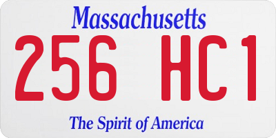 MA license plate 256HC1