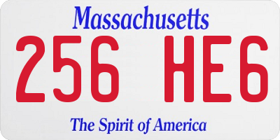 MA license plate 256HE6