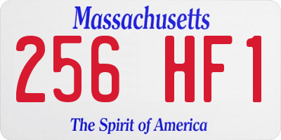 MA license plate 256HF1