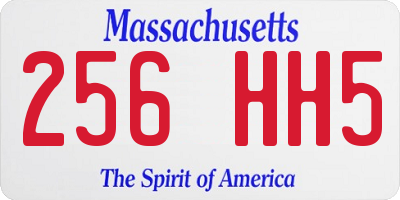 MA license plate 256HH5