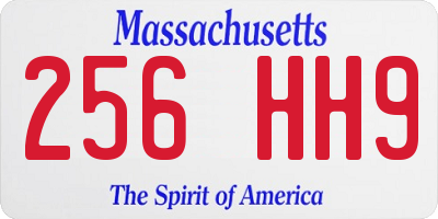 MA license plate 256HH9
