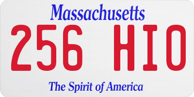 MA license plate 256HI0