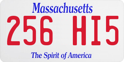 MA license plate 256HI5