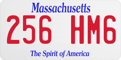 MA license plate 256HM6