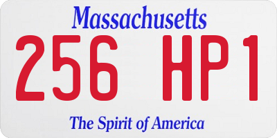 MA license plate 256HP1