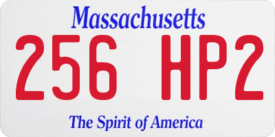 MA license plate 256HP2