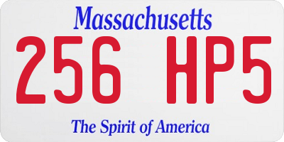 MA license plate 256HP5