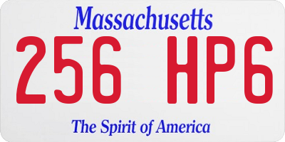 MA license plate 256HP6
