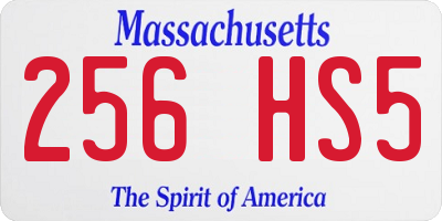 MA license plate 256HS5