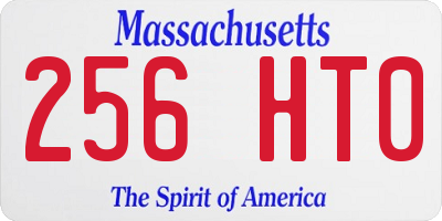 MA license plate 256HT0
