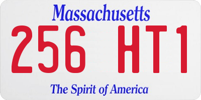 MA license plate 256HT1