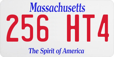 MA license plate 256HT4