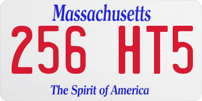 MA license plate 256HT5
