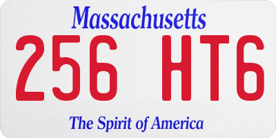MA license plate 256HT6