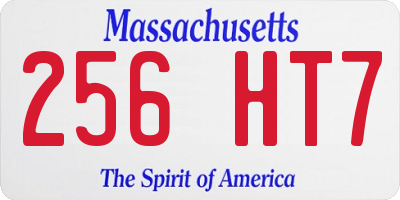 MA license plate 256HT7