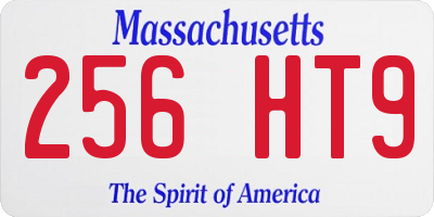 MA license plate 256HT9