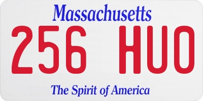MA license plate 256HU0