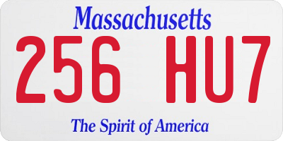 MA license plate 256HU7