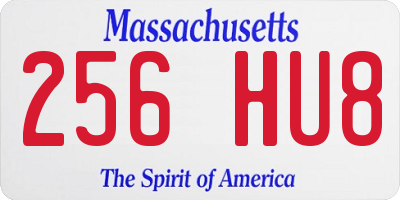 MA license plate 256HU8