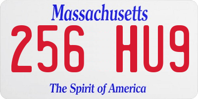 MA license plate 256HU9
