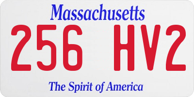 MA license plate 256HV2