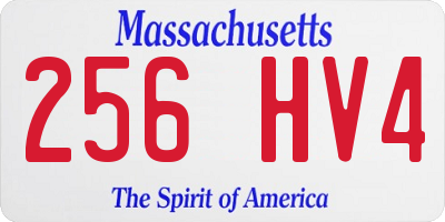 MA license plate 256HV4