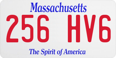 MA license plate 256HV6