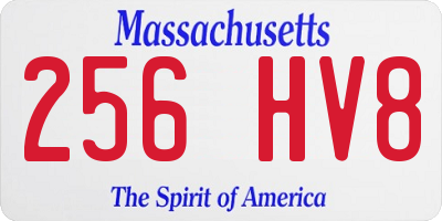 MA license plate 256HV8