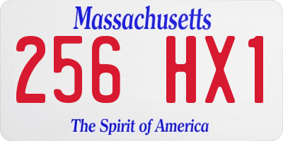 MA license plate 256HX1