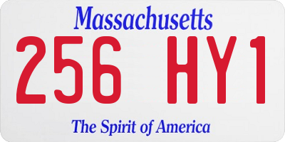 MA license plate 256HY1