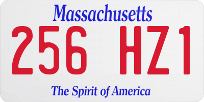 MA license plate 256HZ1