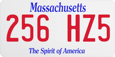 MA license plate 256HZ5