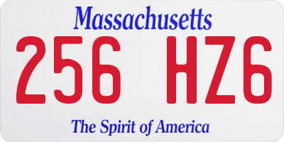 MA license plate 256HZ6