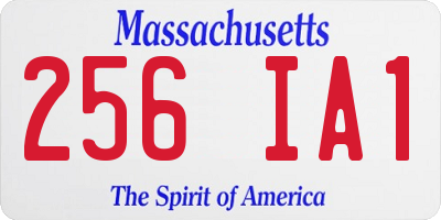 MA license plate 256IA1